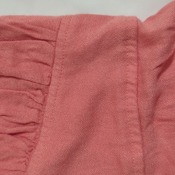 Abercrombie & Fitch Tie- Front Spaghetti Strap Midi Dress, Color Coral Size SP - Picture 12 of 15